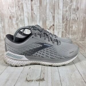 Brooks Adrenaline GTS 21 Womens 9.5 Wide Grey Running Shoes 1203291D061
